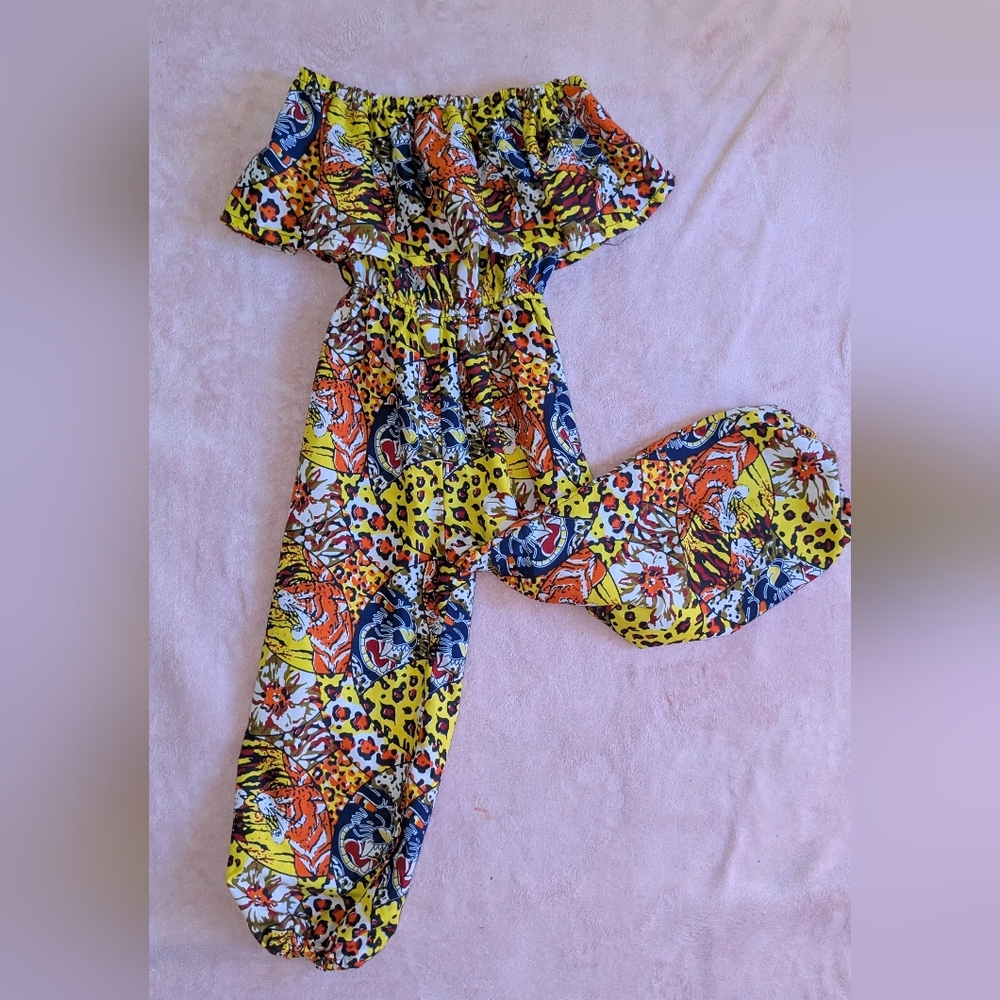 Vibrant Multicolor Girl's Jumpsuit